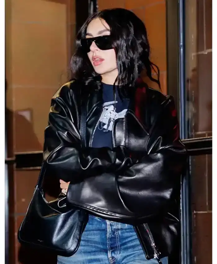 Charli XCX Black Leather Jacket Charli XCX Black Leather Jacket