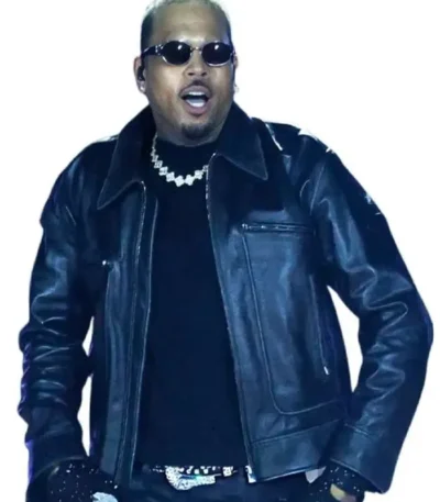 Chris Brown 2026 Tour Leather Jacket