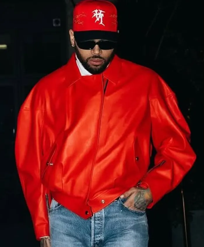 Chris Brown Paris 2026 Red Jacket Chris Brown Paris 2026 Red Jacket