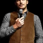 Chris Pratt Passengers Brown Cord Vest
