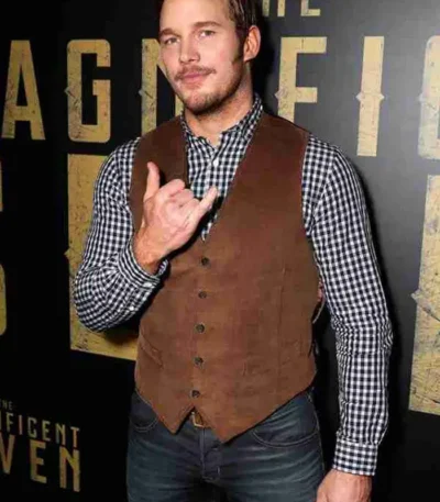 Chris Pratt Passengers Brown Cord Vest