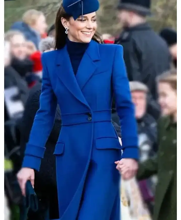 Christmas Day Service Kate Middleton Blue Coat Christmas Day Service Kate Middleton Blue Coat