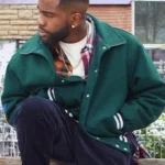 Christmas Flow Tayc Varsity Green Jacket
