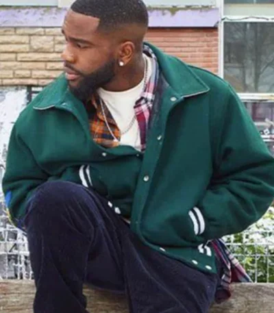 Christmas Flow Tayc Varsity Green Jacket