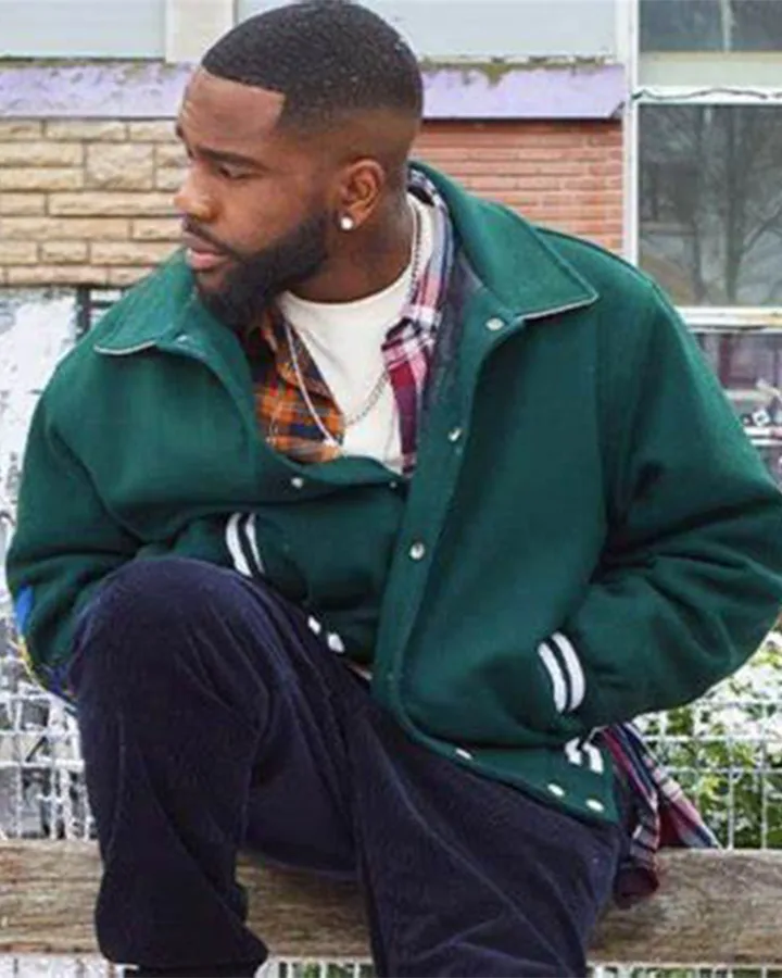 Christmas Flow Tayc Varsity Green Jacket Christmas Flow Tayc Varsity Green Jacket