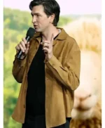 CinemaCon Nicholas Braun Brown Jacket