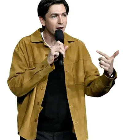 CinemaCon Nicholas Braun Brown Jacket