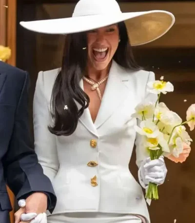 Civil Ceremony Dua Lipa White Blazer