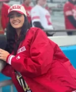 Claire Kittle The Boys Red Bomber Jacket