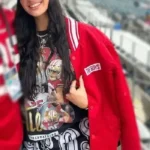 Claire Kittle The Boys Red Bomber Jacket