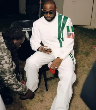 Coachella 2026 Davido White Tracksuit
