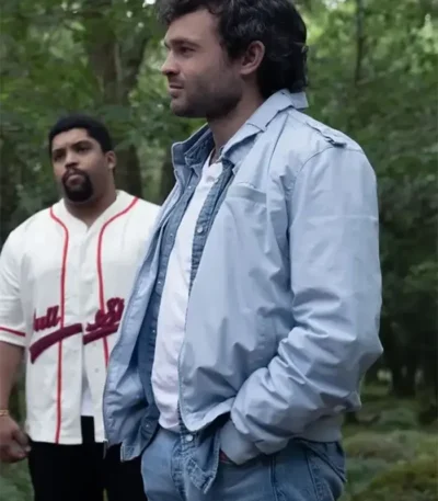 Cocaine Bear 2023 Eddie Bomber Blue Jacket
