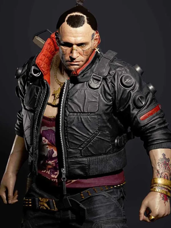 Cyberpunk 2077 Jackie Welles Black Parachute Jacket