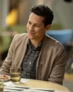 David Del Rio Maggie Beige Bomber Jacket