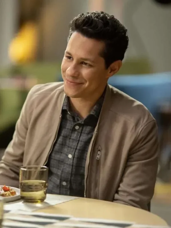 David Del Rio Maggie Beige Bomber Jacket