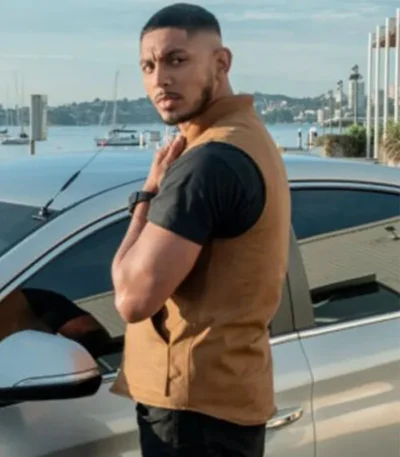 DeShawn Jackson Ncis Sydney S01 Brown Vest