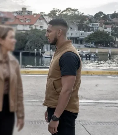 DeShawn Jackson Ncis Sydney S01 Brown Vest