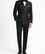 Double Breasted Simple Men’s Black Tuxedo