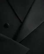 Double Breasted Simple Men’s Black Tuxedo