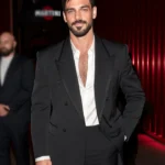 Fashion Show Michele Morrone Black Suit