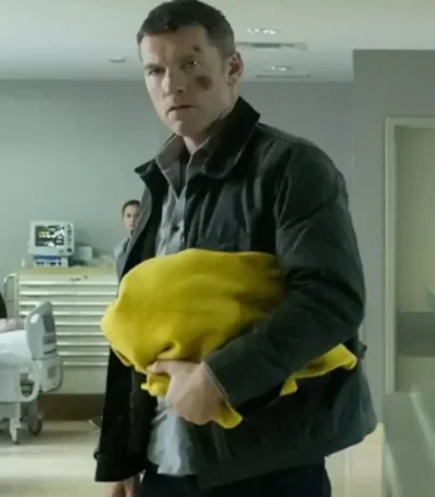 Fractured Sam Worthington Cotton Jacket