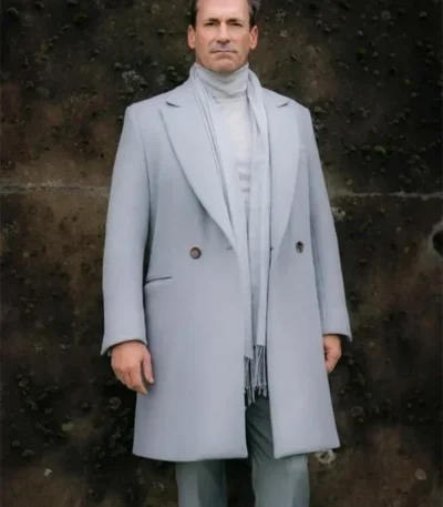 Gabriel Good Omens Jon Hamm Suiting Fabric Long Coat