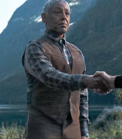 Giancarlo Esposito The Electric State Brown Vest