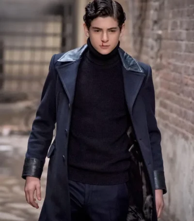 Gotham Bruce Wayne Blue Trench Coat