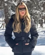 Alix Earle Halfdays Ski Black Puffer Jacket