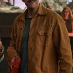 Hubie Halloween Dubois Brown Cotton Long Trucker Jacket