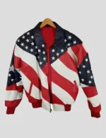 Independence Day Michael Hoban Bomber Leather Jacket