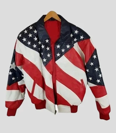 Independence Day Michael Hoban Bomber Leather Jacket