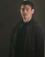 Isaac Laid Black Bomber Jacket