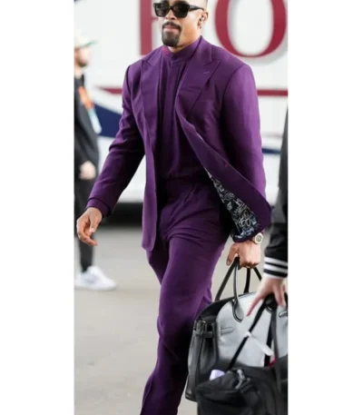 Jalen Hurts Super Bowl 2025 Royal Purple Suit