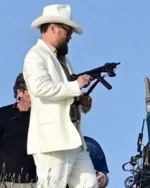 Jason Momoa In the Hand of Dante White Suit