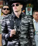 Joe Burrow Super Bowl Tiger Striped Suit