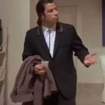 John Travolta 1994 Pulp Fiction Black Tuxedo Suit