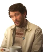 Josh O Connor The Mastermind White Cotton Jacket