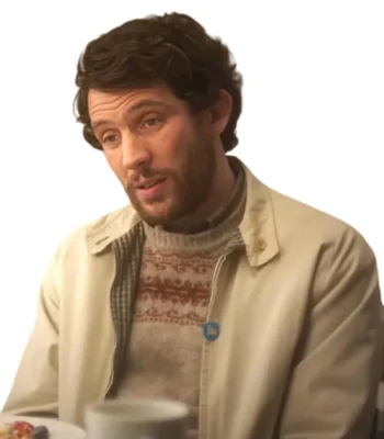 Josh O Connor The Mastermind White Cotton Jacket