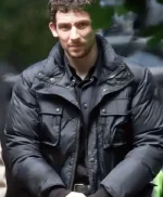 Josh O’Connor Wake Up Dead Man Puffer Jacket