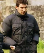 Josh O’Connor Wake Up Dead Man Puffer Jacket