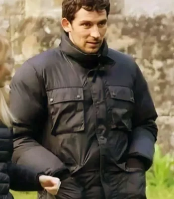 Josh O’Connor Wake Up Dead Man Puffer Jacket