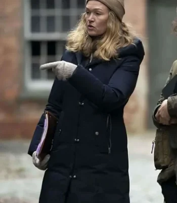 Julia Stiles Wish You Were Here Puffer Coat