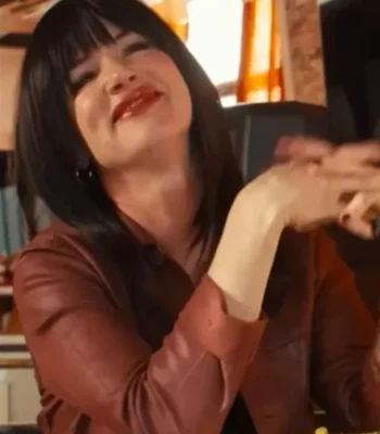 Juliette Lewis Opus Brown Leather Jacket