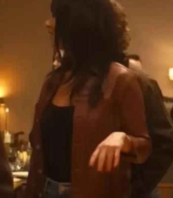 Juliette Lewis Opus Brown Leather Jacket