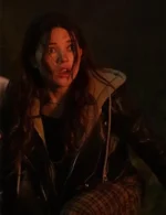 Katie Douglas Clown In A Cornfield Black Leather Jacket