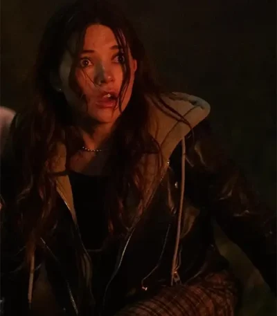 Katie Douglas Clown In A Cornfield Black Leather Jacket