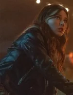 Katie Douglas Clown In A Cornfield Black Leather Jacket