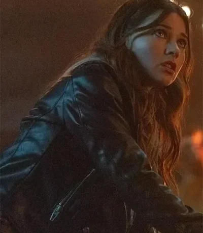 Katie Douglas Clown In A Cornfield Black Leather Jacket