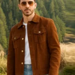 Kevin Jonas Camp Rock 3 Brown Suede Jacket